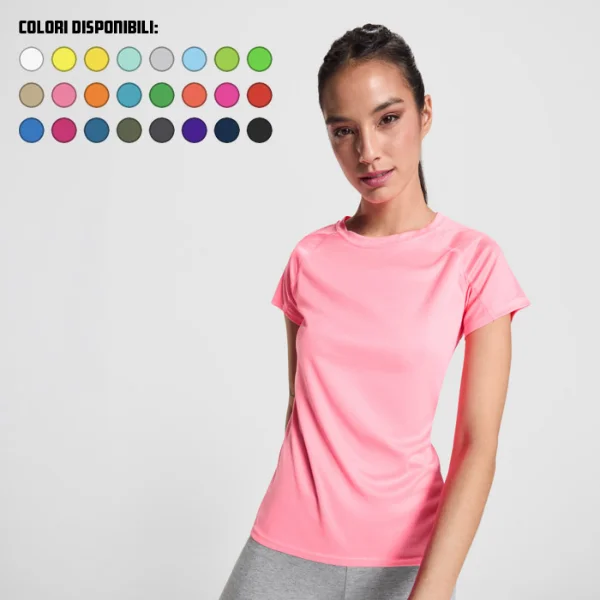 Maglietta tecnica Bahrain donna — vista frontale