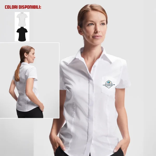 Camicia Sofia donna manica corta personalizzata