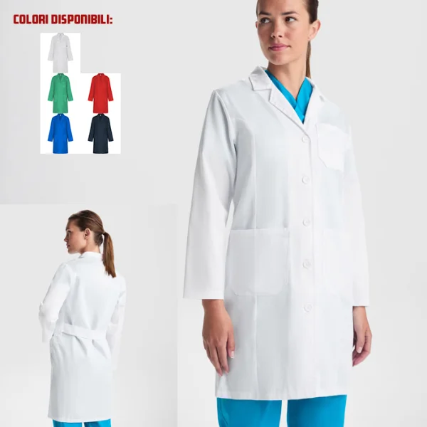 Camice da laboratorio donna Vaccine Woman personalizzato