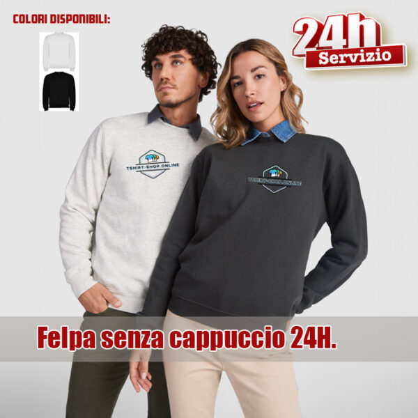 Felpa da Uomo e Donna senza cappuccio 24H