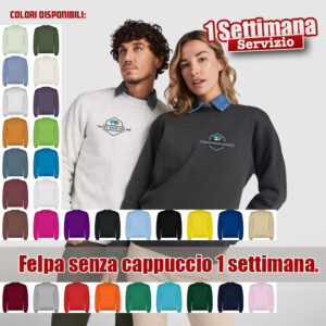 Felpa da Uomo e Donna senza cappuccio