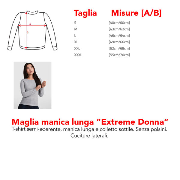 Maglietta stampata manica lunga Donna Extreme - immagine 2