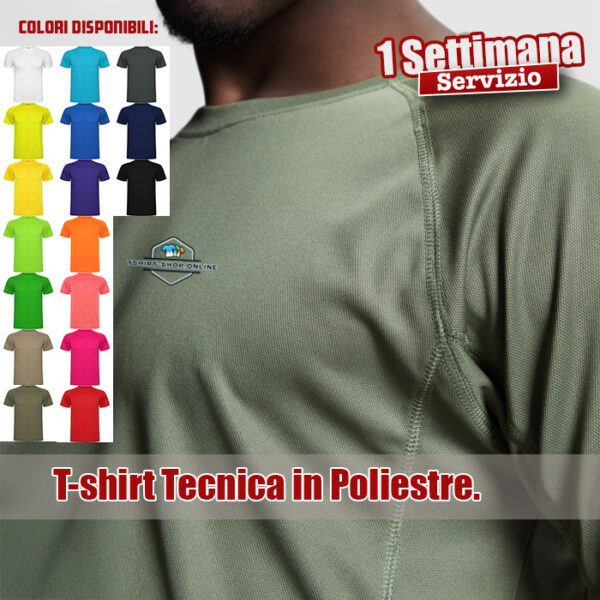 Magliette Techniche Personalizzate da Uomo Tinta unica Montecarlo