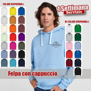 Felpa con cappuccio Personalizzata da Uomo e Donna