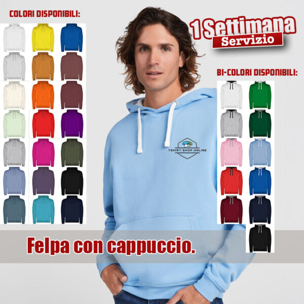 Felpa con cappuccio Personalizzata da Uomo e Donna