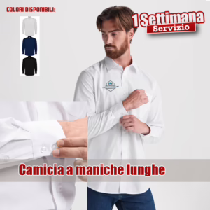 Camicia Uomo manica lunga poliestere Aifos ls