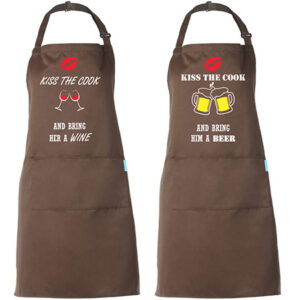 1 Paio di 2 Grembiuli personalizzate per Uomo Donna