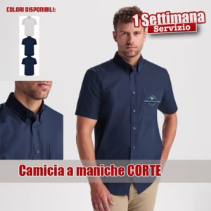 Camicia Uomo manica corta poliestere Aifos