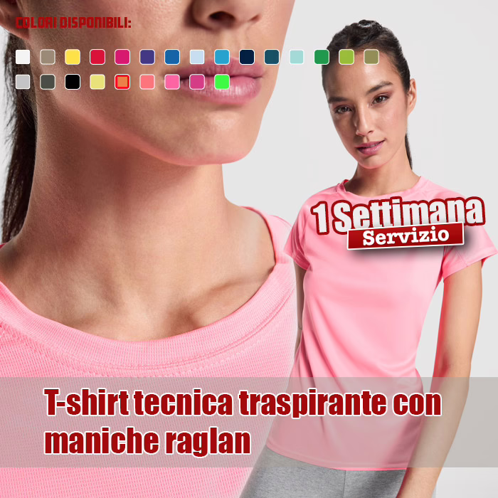 Magliette Techniche Personalizzate da Donna Tinta unica Bahrain